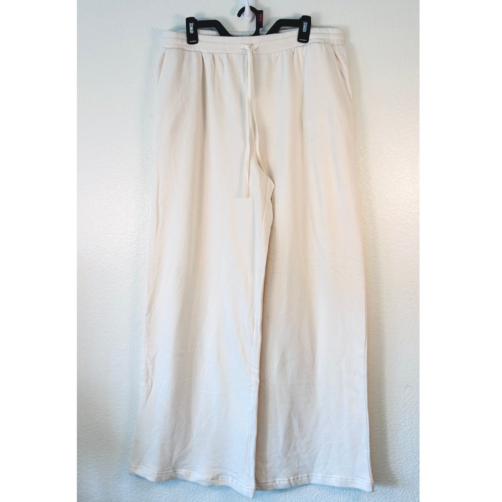 Z Supply Clubhouse Lounge Minimalist Pant NWT Cloud Cream Wide Leg SZ XL